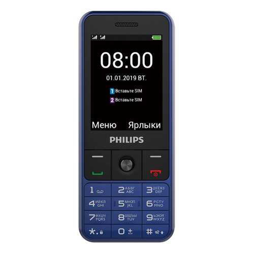 Мобильный телефон Philips Xenium E182 Blue