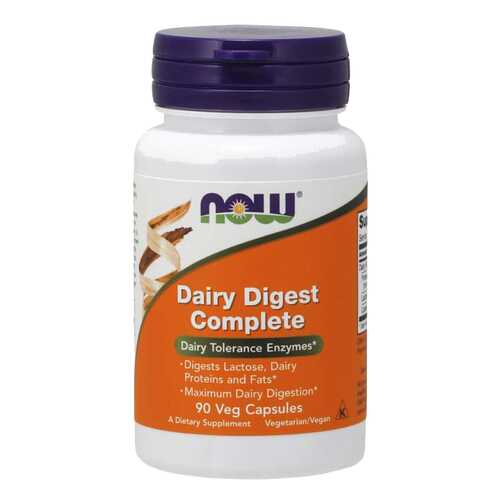 Для пищеварения NOW Dairy Digest Complete 90 капсул
