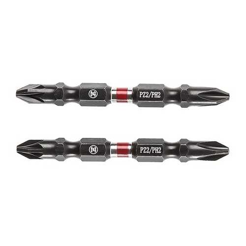 Бита Hammer Flex 203-177 PH-2*PZ-2 двусторонняя 65мм, 2шт, 362947