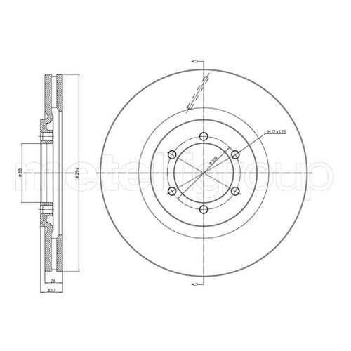 Тормозной диск METELLI 23-1033C