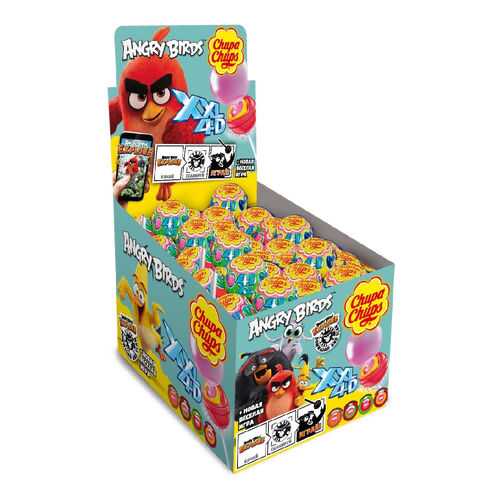Карамель Chupa Chups XXL 4D Anngri Birds ассорти 40 шт