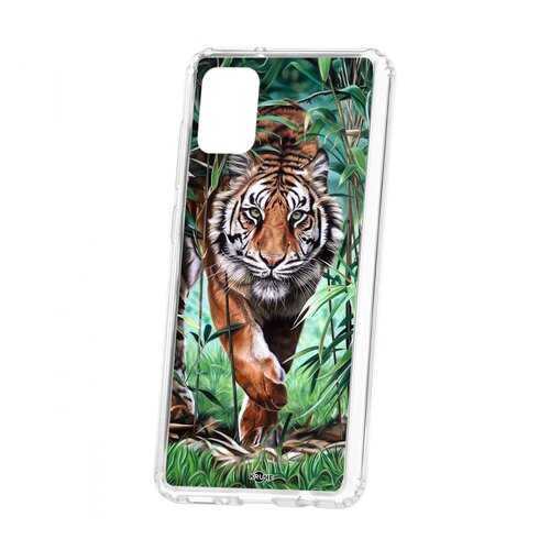 Чехол Kruche Samsung Galaxy A21S Print Крадущийся тигр