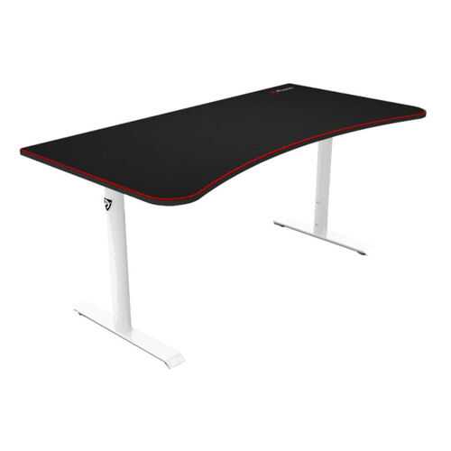 Компьютерный стол Arozzi Arena Gaming Desk/Черный МДФ/Белый металл