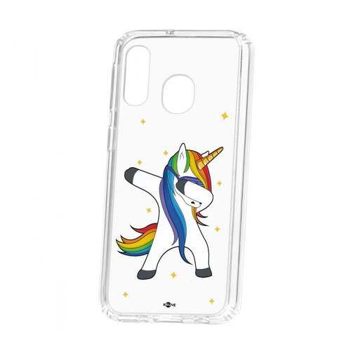 Чехол Kruche Samsung Galaxy A40 2019 Print Единорожка