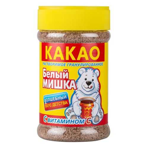 Какао Белый мишка растворимое гранулированное с витамином C 375 г