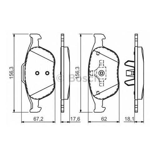 Комплект тормозных колодок Bosch 0986424701