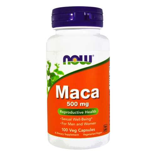 Бустер тестостерона NOW Maca 500 мг 100 капсул