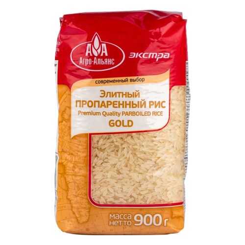 Рис Агро-Альянс пропаренный gold экстра 900 г