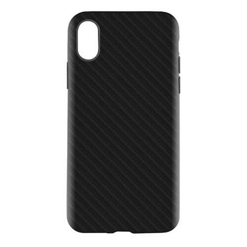 Чехол Krutoff Silicone carbon для iPhone X/XS Black