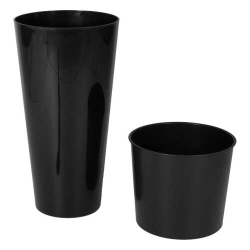 Кашпо для цветов Prosperplast 15/27 Tubus slim shine, антрацит, DTUS300S-S433