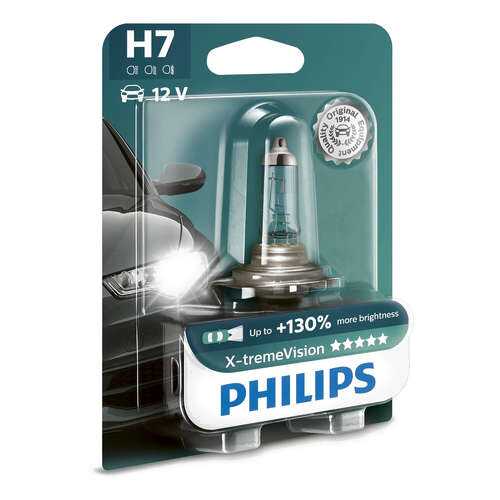 Лампа Галогенная Блистер 1шт H7 12v 55w Px26d X-Treme Vision 130% Philips арт. 12972XV B1