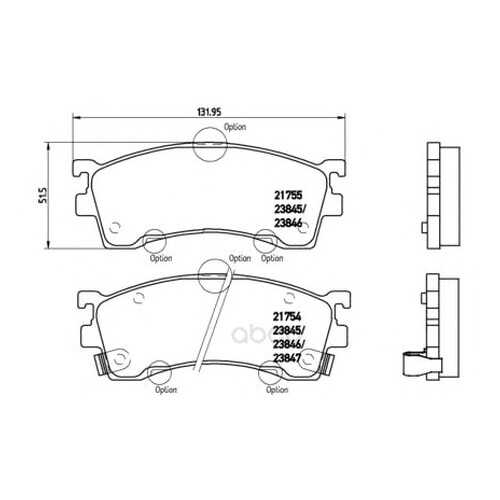 Тормозные колодки дисковые brembo P49023