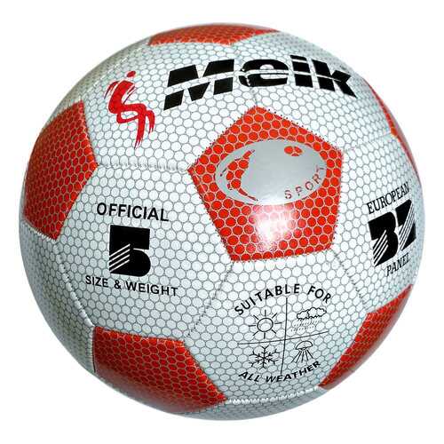 R18024 Мяч футбольный Meik-3009 3-слоя PVC 1.6, 300 гр, машинная сшивка