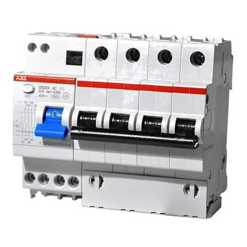 ABB DS204 C63 Диффавтомат четырехполюсный 63А 30mA 6kA