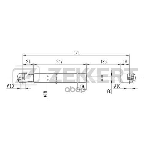 Амортизатор Багажника/капота Zekkert GF2093