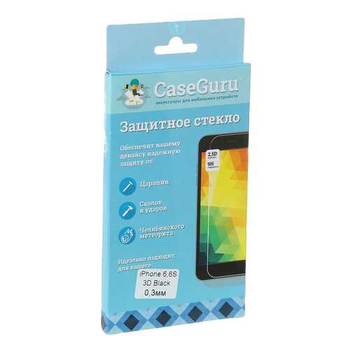 Защитное стекло CaseGuru для Apple iPhone 6/iPhone 6S Black