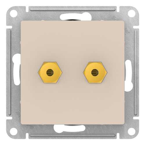 SE AtlasDesign Бежевая Аудиорозетка двухместная