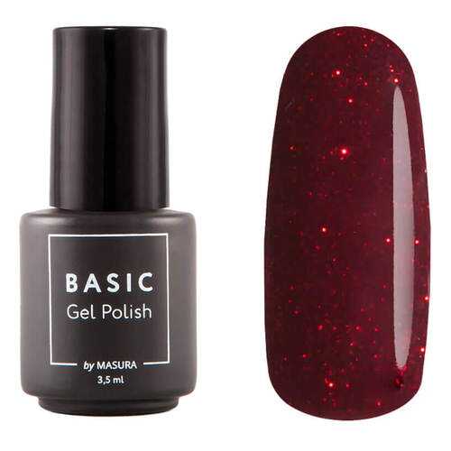 Гель-лак Masura BASIC Искры Бордо, 3,5 мл