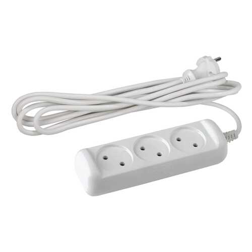 Удлинитель ЭРА U-3-1,5m, 3 розетки, 1,5 м, White