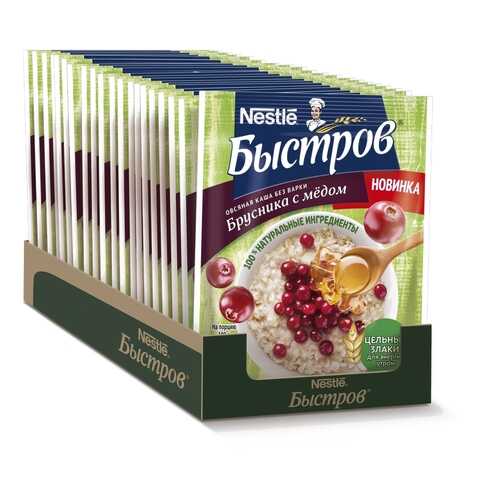 Каша овсяная Быстров Prebio брусника мед 17*40 г