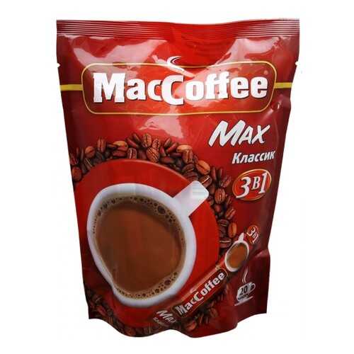 Кофейный напиток растворимый MacCoffee max классик 3в1 20 г 16 штук