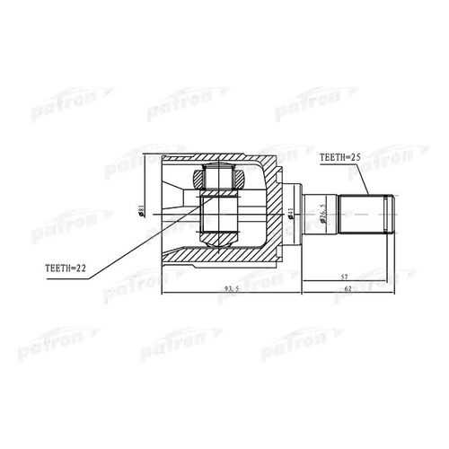 Шрус PATRON PCV1168