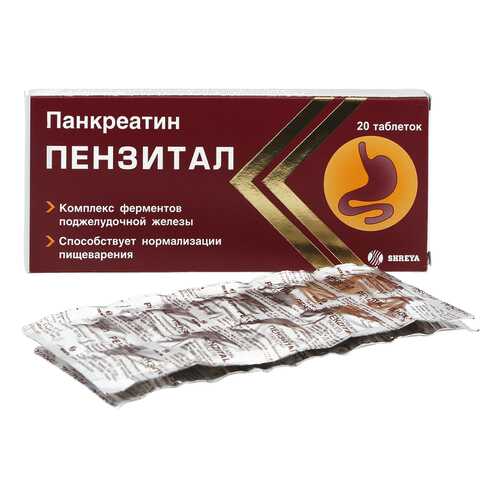 Пензитал таблетки кишечнораств. 20 шт.