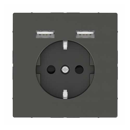 Розетка SE Merten D-Life Антрацит Schuko с 2 USB c зарядным устройством 2,4 A