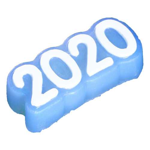 Косметическое мыло Мыло ручной работы Новый год 2020 белое на синем 85 г
