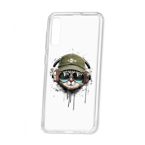 Чехол Kruche Samsung Galaxy A50 2019 Print Кот в наушниках