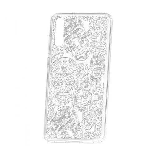 Чехол Kruche Huawei P20 Print Skull White