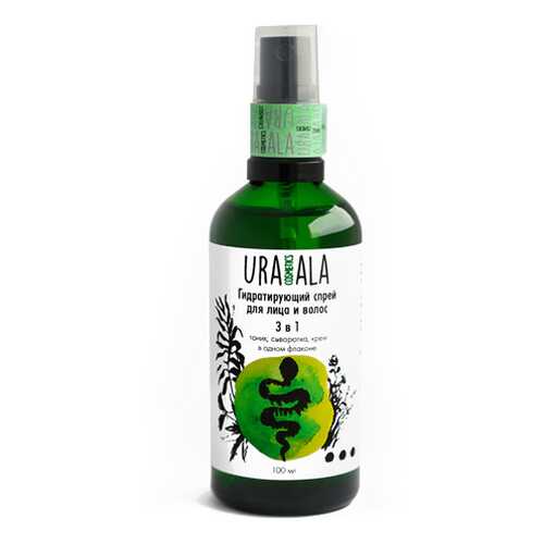 Cпрей для лица и волос 3 в 1, гидратирующий URA'ALA 100 мл
