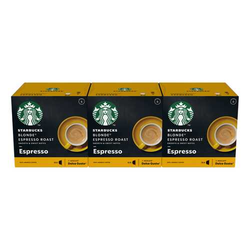 STARBUCKS Blonde Espresso Roast Капсулы для системы NESCAFE Dolce Gusto, 12 шт.