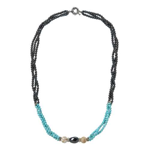 Бусы женские My-bijou 303-1035 серые/голубые/бежевые