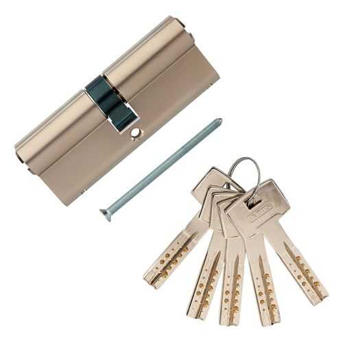 Европрофильный цилиндр ABUS M12R410 ключ/ключ 40-40 (80 мм) NI (5 key)