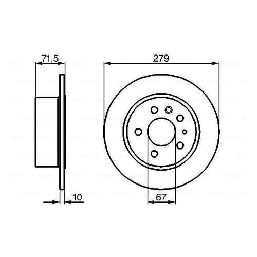 Тормозной диск Bosch 0986478199