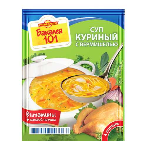 Суп Бакалея 101 куриный с вермишелью 60 г
