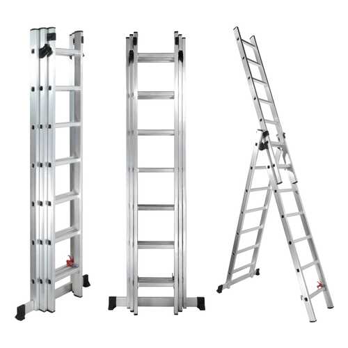 Лестница-трансформер трёхсекционная алюминиевая UPU Ladder UP307