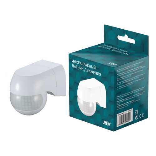 Датчик движения DD-3 Mini-IP44 180°. Настенный. Цвет: белый. IP44, REV