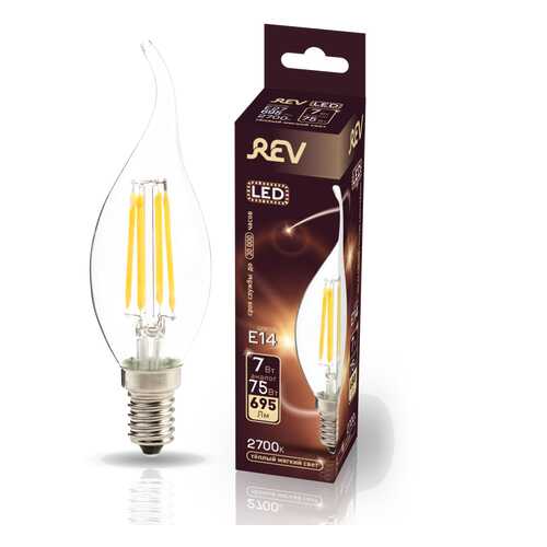 Лампа светодиодная REV FILAMENT FC37 E14 7W, 2700K, DECO Premium