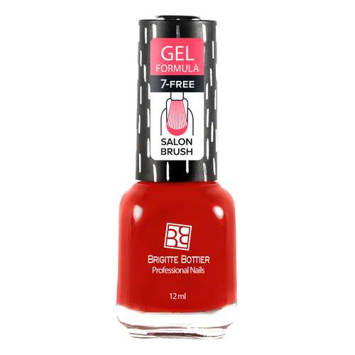 Лак с гелевым эффектом Brigitte Bottier Gel Formula тон 10 насыщенно-красный, 12 мл