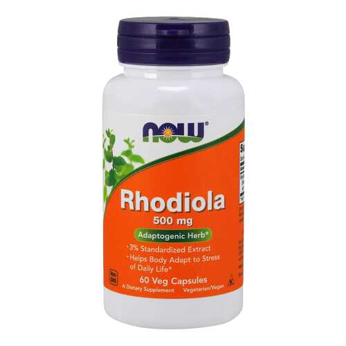 Для нервной системы NOW Rhodiola 500 мг 60 капсул