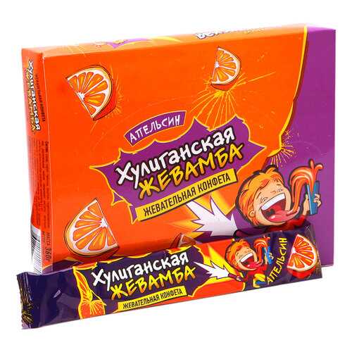 Жевательная конфета Хулиганская жевамба апельсин