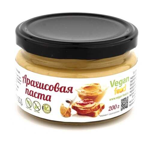 Арахисовая паста натуральная Vegan food 200 г