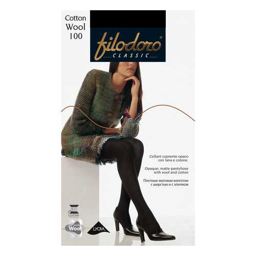 Колготки Filodoro Classic COTTON WOOL 100/Nero/3 (M)