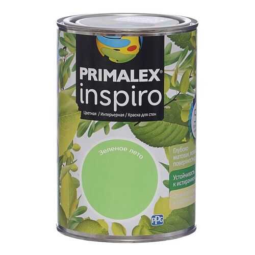 Краска для внутренних работ Primalex Inspiro 1л Зеленое Лето, 420156