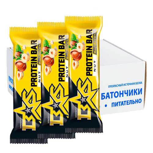 Батончик Binasport Protein Bar 50 г, 24 шт., орех