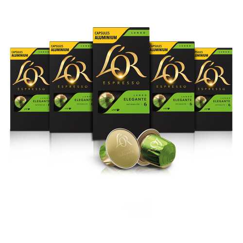 Набор кофе в капсулах L’OR Espresso Lungo Elegante 10 упаковок
