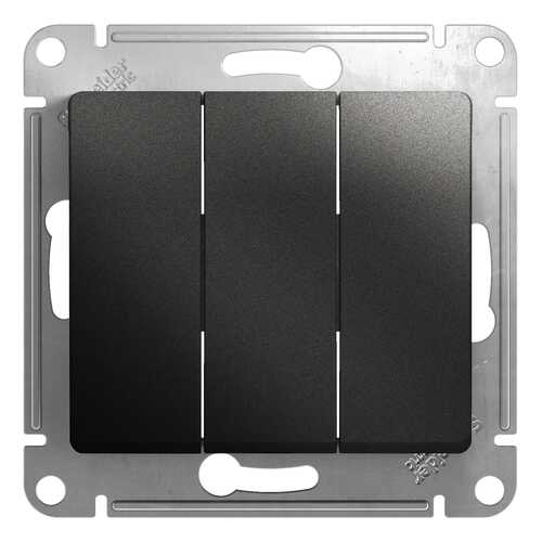 Механизм выключателя Schneider Electric Glossa, 10АХ, трехклавишный, антрацит