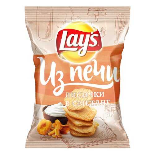 Картофельные чипсы Lay's из печи лисички в сметане 85 г